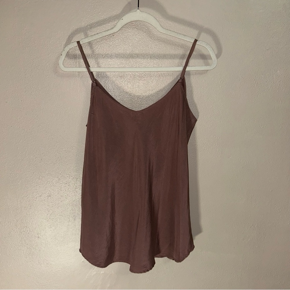 Garnet Hill mauve silk Camisole - Picture 2 of 4